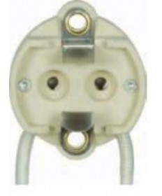 Satco 80/1872 Satco G12 HID Socket 5KV 8 inch SF-2 Leads 600 Watt-1000 Volt Porcelain
