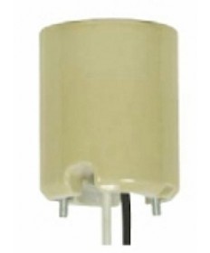 Satco 80/2090 Satco Yellow Glazed 1500W-600V Keyless E39 Porcelain Mogul Socket