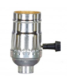 Satco 80/2138 NICKEL 3 TERM TURN KNOB SKT 250 Watts 250 Volts Sockets