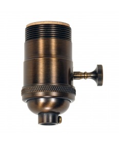 Satco 80/2153 3 WAY CAST BR SKT DARK ANT FIN 250 Watts 250 Volts