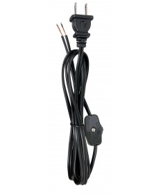 Satco 80/2397 6 FT #18/2 SPT-1 BLACK 105 DEG 1250 Watts Wire Light