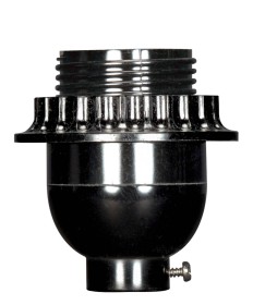Satco 80/2448 BLACK PHENOLIC SHORT KEYLESS 660 Watts 250 Volts Sockets
