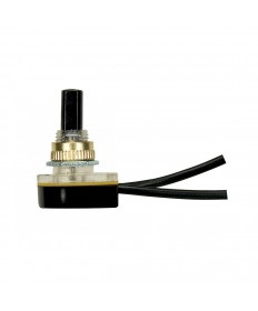 Satco 80/2468 ON-OFF PHENOLIC PUSH SW BR NUT Switches & Accessories