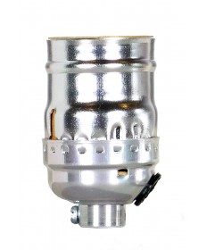 Satco 80/2531 NICKEL KEYLESS SOCKET W/SIDE- 660 Watts 250 Volts