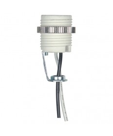 Satco 80/2543 Candelabra Porcelain Socket Threaded chrome metal