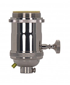 Satco 80/2570 P.NIC CAST BRASS ON-OFF TK SKT 660 Watts 250 Volts