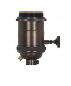 Satco 80/2572 DARK AB CAST BRASS ON-OFF TK 660 Watts 250 Volts Sockets