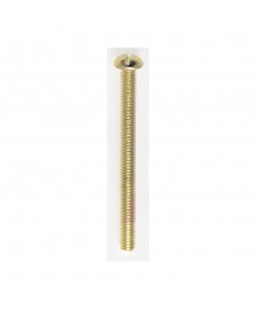 Satco 90/030 Satco 90-030 2 inch Brass Plated Steel Round Head Slotted Machine Screw