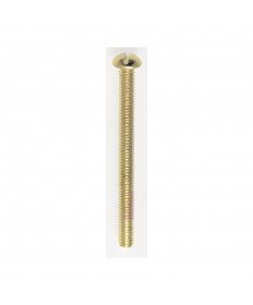 Satco 90/030 Satco 90-030 2 inch Brass Plated Steel Round Head Slotted Machine Screw