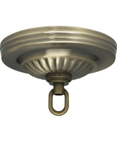 Satco 90/1099 Satco 90-1099 Antique Brass Finish Ribbed Canopy Kit