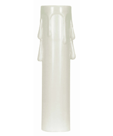 Satco 90/1259 Satco 90-1259 3-1/2" Ivory Plastic Drip Candelabra Candle Cover