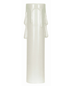Satco 90/1256 Satco 90-1256 2-1/2" White Plastic Drip Candelabra Candle Cover