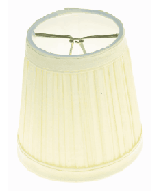 Satco 90/1273 Beige Pleated Round Small Clip On Lamp Shade