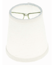 Satco 90/1276 Satco 90-1276 White Linen Round Clip On Lamp Shade