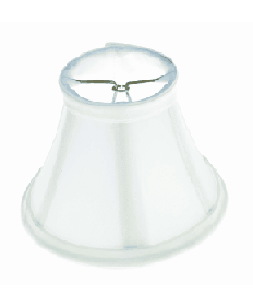 Satco 90/1277 Satco 90-1277 White Silk Bell Clip On Lamp Shade