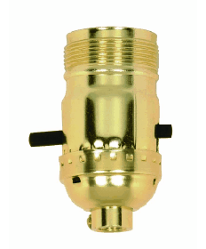 Satco 90/1408 Satco 90-1408 660W-250V Push-Thru 1/8IP Cap w/Set Screw Brite Gilt Medium Base Socket