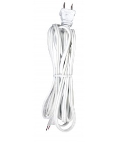 Satco 90/1413 12 FT WHITE CORD SET Wire Light Bulb
