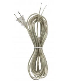 Satco 90/1532 15' CLEAR SILVER CORD SET SPT- Wire Light Bulb
