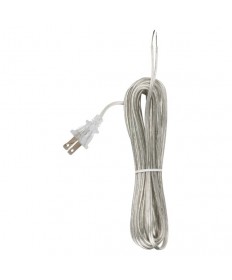 Satco 90/1538 Satco 90-1538 SPT-1 20FT Clear Silver 18/2 105C Cord Set 