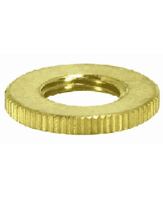 Satco 90/1623 Satco 90-1623 1/8IP Unfinished Brass Round Knurled Locknut