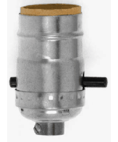 Satco 90/1667 Satco 90-1667 660W-250V Push-Thru Nickel 1/8IP Cap w/Set Screw Medium Base Socket