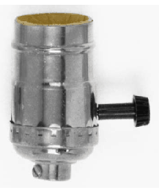 Satco 90/1669 Satco 90-1669 250W-250V 3 Way (2 Circuit) Turn Knob Socket