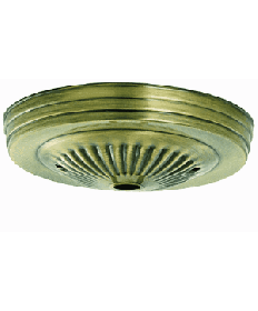 Satco 90/1675 Satco 90-1675 Antique Brass Finish Ribbed Canopy