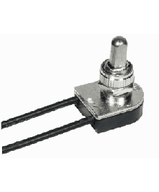 Satco 90/1676 Satco 90-1676 Nickel 3/8" Bushing On-Off Metal Push Switch