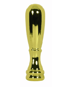Satco 90/1717 Satco 90-1717 2 inch Polished Brass Bullet Finial