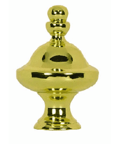 Satco 90/1720 Satco 90-1720 1-1/2" Polished Brass Pyramid Finial