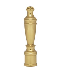 Satco 90/1731 Satco 90-1731 2-3/8" Polished Brass Large Spindle Lamp Finial