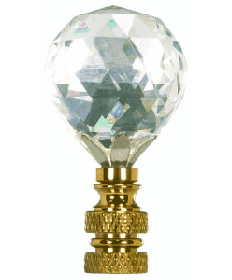 Satco 90/1736 Satco 90-1736 2-1/4" Ball Cut Crystal Lamp Finial
