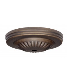 Satco 90/1887 DARK ANT RIBBED VINTAGE CANOPY Canopies & Glass Holders