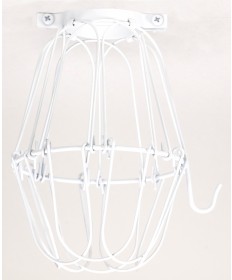 Satco 90/1917 BULB CAGE WHITE Wire Light Bulb