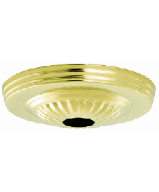 Satco 90/192 Satco 90-192 Brass Finish Ribbed Canopy