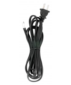 Satco 90/2044 8 FT 18/2 SPT-2 BLACK CORD SET Wire Light Bulb