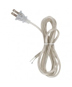 Satco 90/2045 Satco Silver Lamp Cord Set 8' Feet Molded Plug