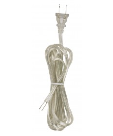 Satco 90/2101 9 FT. SILVER CORD SET 18/2 SPT Wire Light Bulb