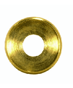 Satco 90/2151 Satco 90-2151 3/4" Burnished and Lacquered Turned Brass Double Check Ring