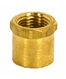 Satco 90/2153 Satco 90-2153 1/2" 1/8IP Unfinished Hexagon Head Brass Coupling