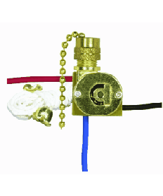 Satco 90/2260 Satco 90-2260 Brass Finish Two Circuit Canopy Switch 