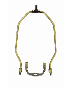 Satco 90/2266 Satco 90-2266 8 inch Antique Brass Finish Heavy Duty Harp with 1/8IP Saddle