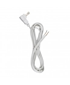 Satco Products 90/2323 Flat Plug Lamp Power Cord Set with White finish and 8 Feet 18/2 SPT-2 105C Molded plug