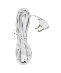 Satco 90/2459 White 10 feet Cord Set Flat Plug Cord Set 18/3 SPT-2