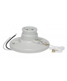 Satco 90/2639 PULL CHAIN GLZ PORC CEILING 250 Watts Sockets &