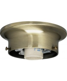Satco 90/330 3 1/4" ANT BRASS WIRED HOLDER Canopies & Glass Holders