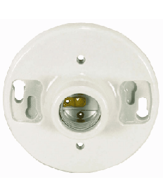 Satco 90/2638 660W-250V Keyless Light Fixture Glazed Porcelain E26 Ceiling Receptacle