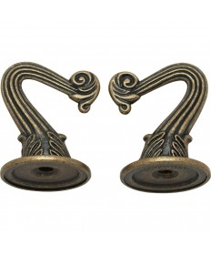 Satco 90/451 Satco 90-451 Antique Brass Plated Die Cast Swag Hook Kit