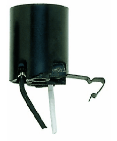 Satco 90/595 Satco Snap-In Pan Socket Short Leg Phenolic Medium Base Light Socket 7" Leads