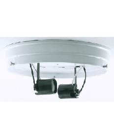 Satco 90/684 Satco 90-684 8 inch White Finish Two Light Ceiling Pan